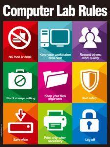 health and safety rules in the computer lab