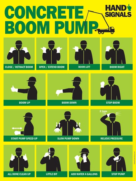 Concrete Boom Pump Hand Signals