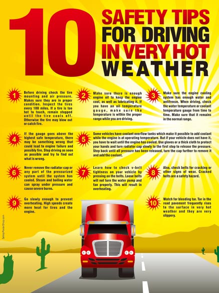 10 Safety Tips for Driving in Very Hot Weather