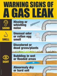 Warning Signs of a Gas Leak Safety Poster Shop