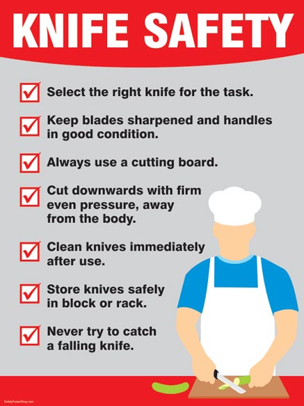 12 Kitchen Knife Safety Tips