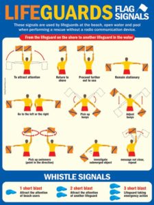 Lifeguards Flag & Whistle Signals