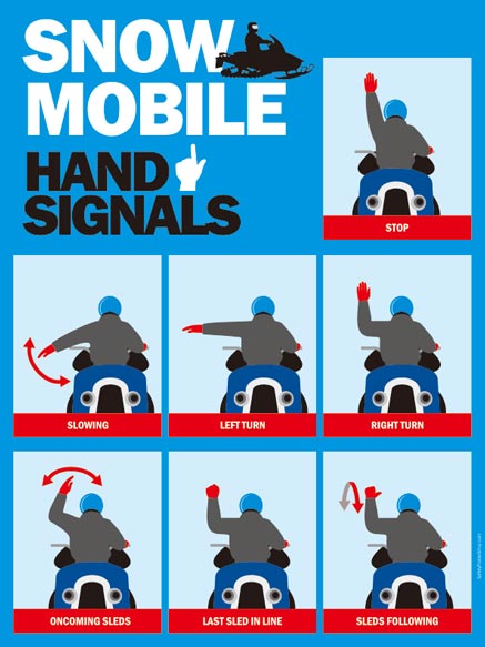 Snowmobile Hand Signals