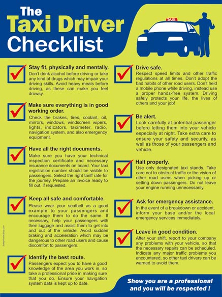The Taxi Driver Checklist