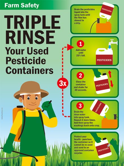 Triple Rinse Your Used Pesticide Containers