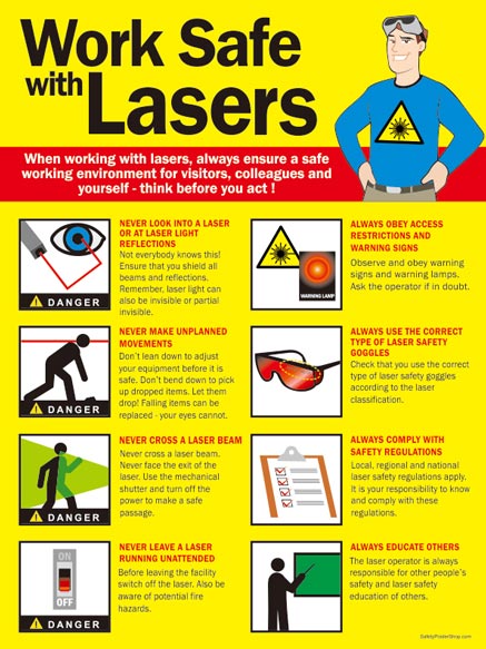 Afirmar Ordenador portátil Calibre laser | Safety Poster Shop