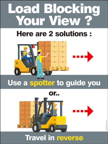 Forklift Driving Keeping Low Safety Poster - National Safety