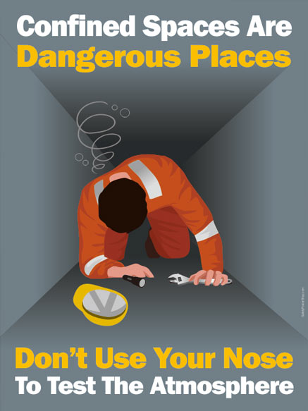 Don't use your nose to test the atmosphere in confined spaces